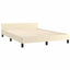 Sengeramme med hovedgærde uden madras Creme 140x190 cm