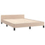 Sengeramme med hovedgærde uden madras Cappuccino 140x190 cm