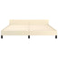 Sengeramme med hovedgærde uden madras Creme 180x200 cm