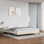 Sengeramme med hovedgærde uden madras Creme 180x200 cm