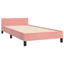 Sengeramme med hovedgærde uden madras Pink 80x200 cm Fløjl