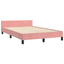 Sengeramme med hovedgærde uden madras Pink 120x200 cm Fløjl