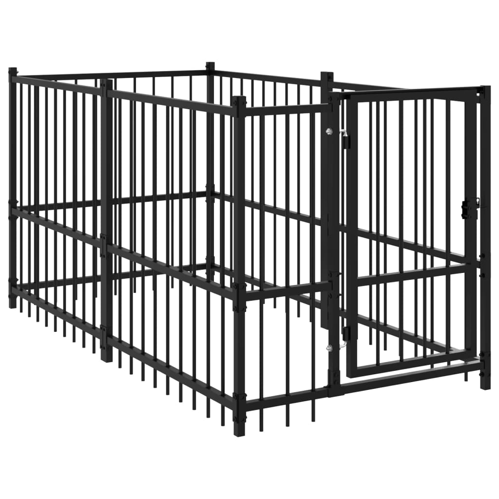 hundegård 193,5x97x100 stål