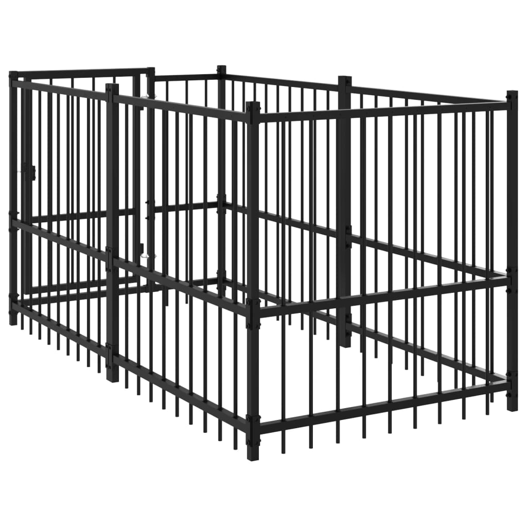 hundegård 193,5x97x100 stål