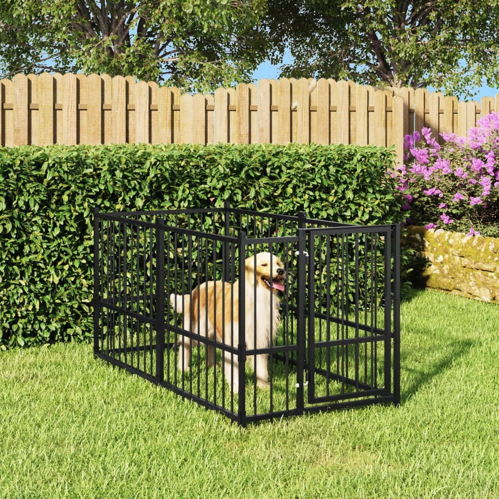 hundegård 193,5x97x100 stål