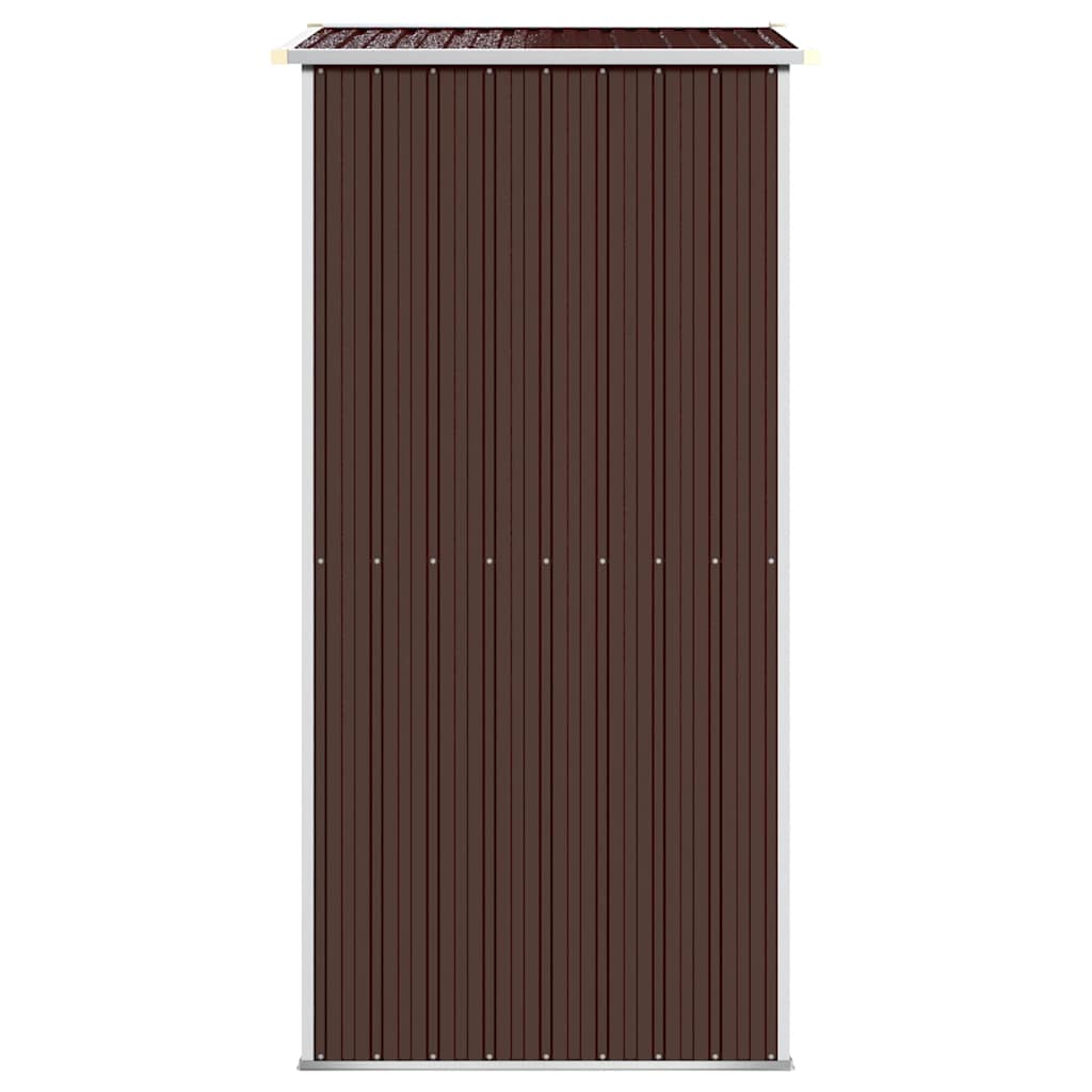 haveskur 192x108x223 cm galvaniseret stål mørkebrun