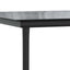 havebord 200x100x74 cm stål og hærdet glas sort