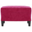 fodskammel 60x50x41 cm velour vinrød