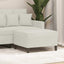 fodskammel 70x55x41 cm velour cremefarvet