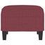 fodskammel 60x50x41 cm stof vinrød