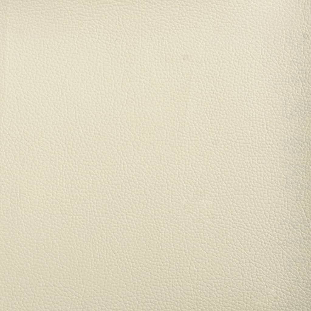 fodskammel 60x50x41 cm kunstlæder cremefarvet