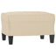 fodskammel 60x50x41 cm mikrofiberstof cremefarvet