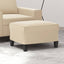 fodskammel 60x50x41 cm mikrofiberstof cremefarvet