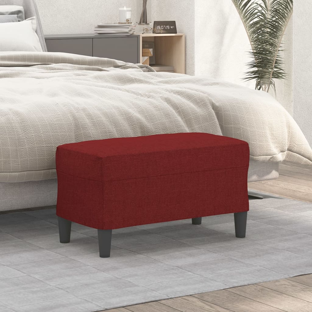 bænk 70x35x41 cm stof vinrød