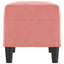 bænk 70x35x41 cm velour lyserød