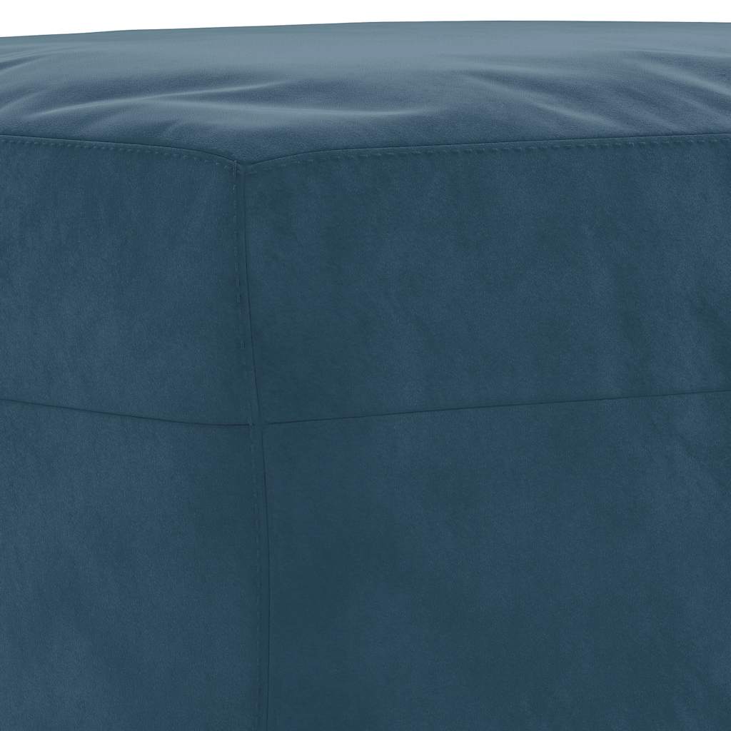 bænk 70x35x41 cm velour blå