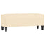 bænk 100x35x41 cm stof cremefarvet