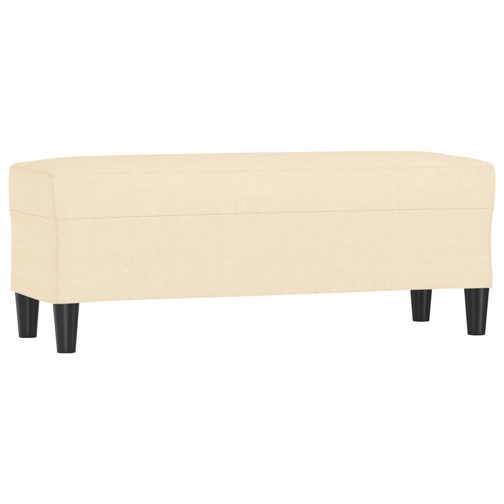 bænk 100x35x41 cm stof cremefarvet