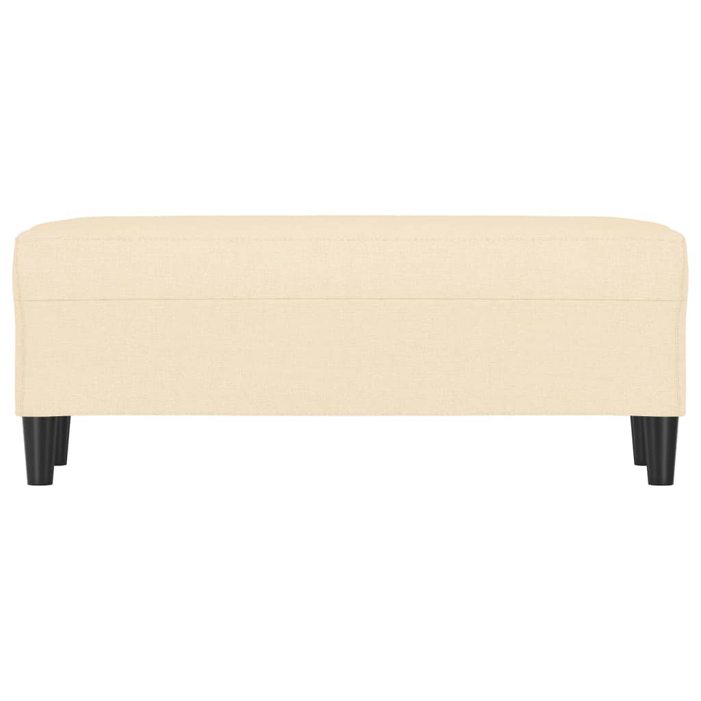bænk 100x35x41 cm stof cremefarvet