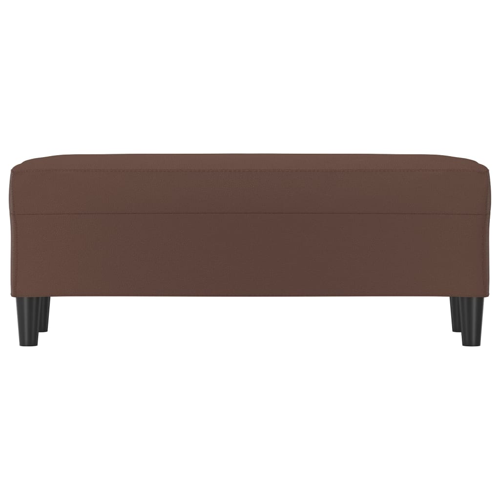 bænk 100x35x41 cm kunstlæder brun