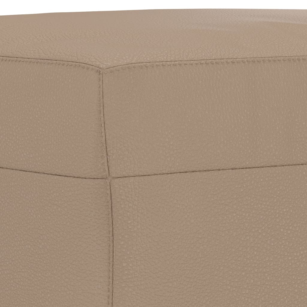bænk 100x35x41 cm kunstlæder cappuccinofarvet