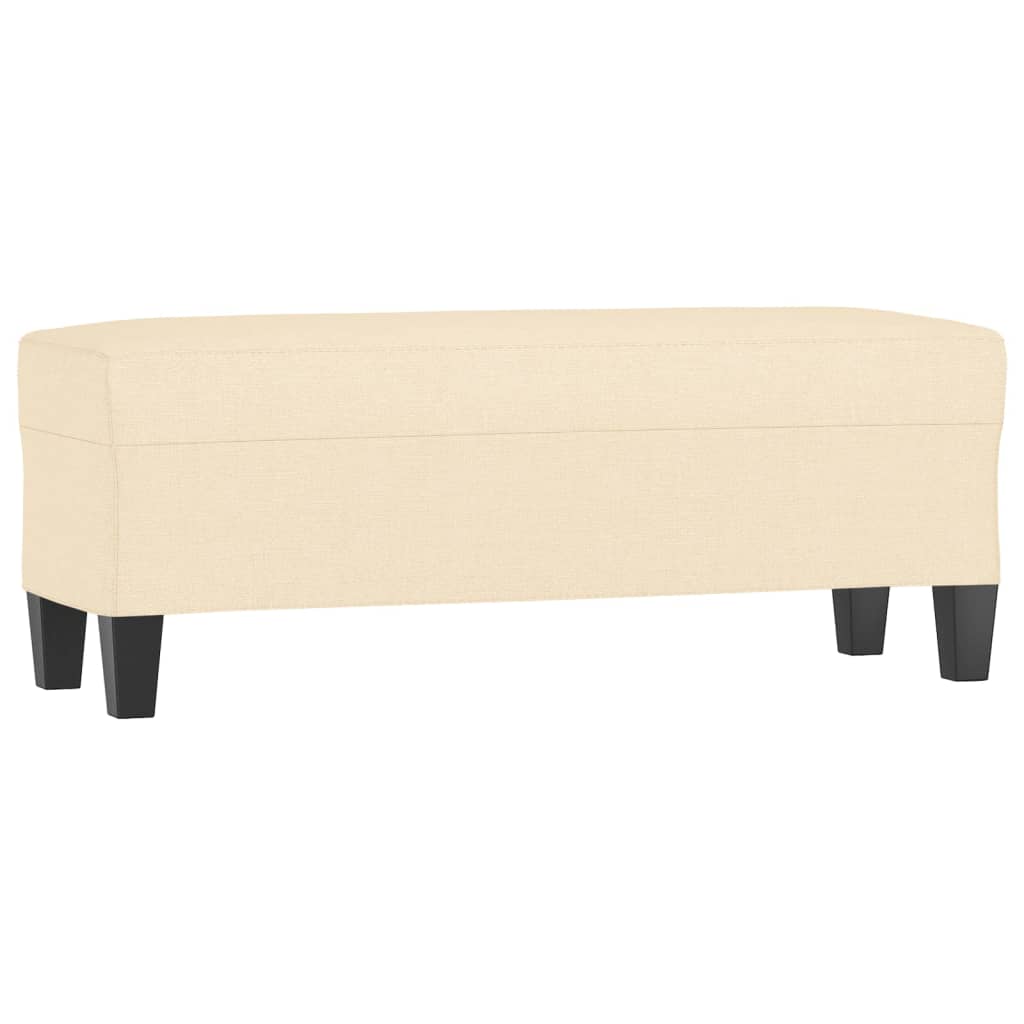 bænk 100x35x41 cm stof cremefarvet