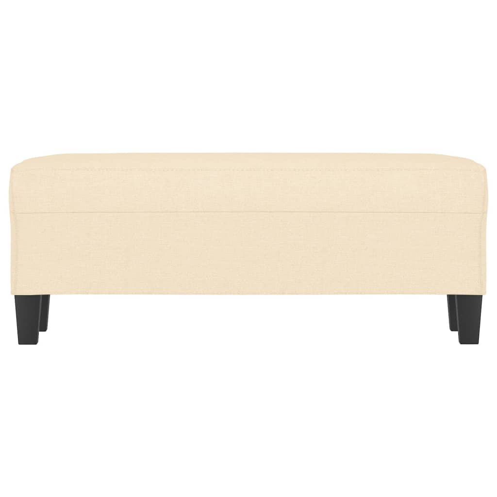 bænk 100x35x41 cm stof cremefarvet