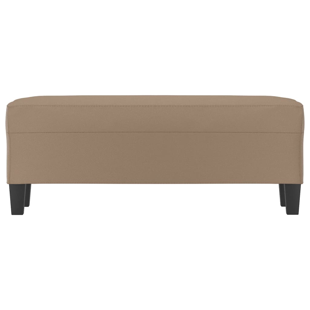 bænk 100x35x41 cm kunstlæder cappuccino farvet