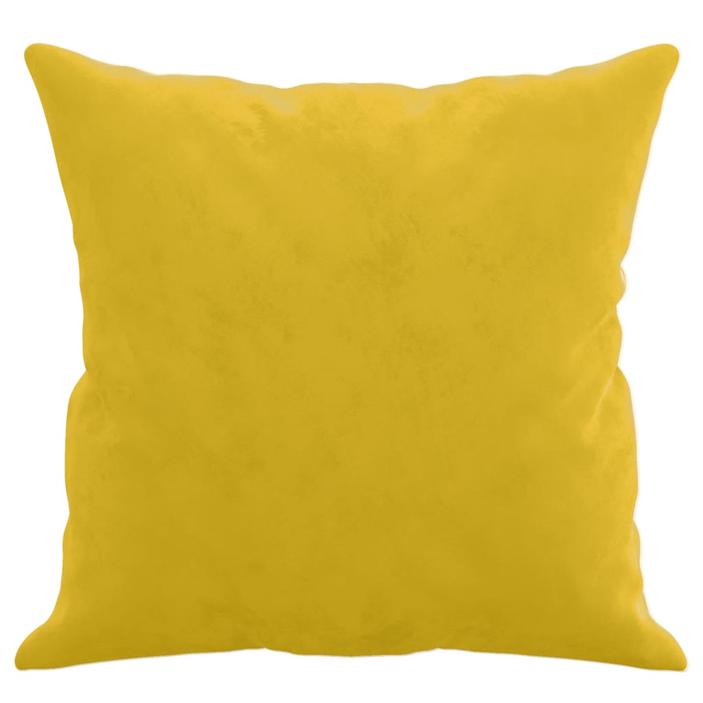 pyntepuder 2 stk. 40x40 cm velour gul
