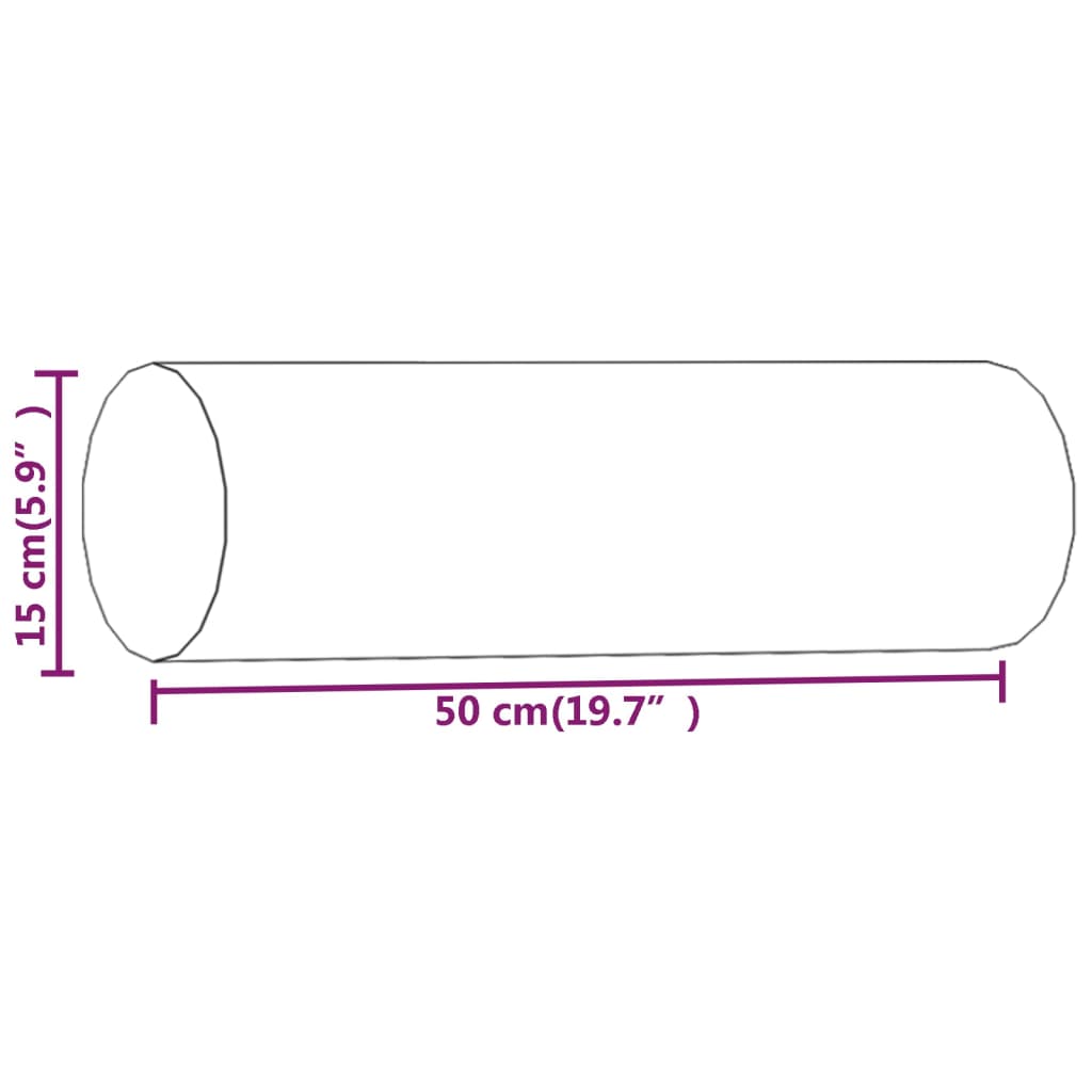 pyntepuder 2 stk. Ø15x50 cm velour lyserød
