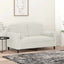 pyntepuder 2 stk. Ø15x50 cm velour cremefarvet