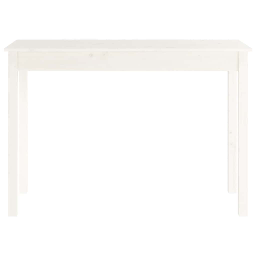 konsolbord 110x40x75 cm massivt fyrretræ hvid