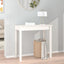 konsolbord 80x40x75 cm massivt fyrretræ hvid