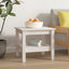 sofabord hvid 45x45x40 cm massivt træ fyrretræ