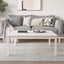 sofabord 100x100x40 cm massivt fyrretræ hvid