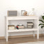 konsolbord 110x40x75 cm massivt fyrretræ hvid