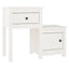 sengeborde 2 stk. 79,5x38x65,5 cm massivt fyrretræ hvid