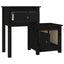 sengeborde 2 stk. 79,5x38x65,5 cm massivt fyrretræ sort