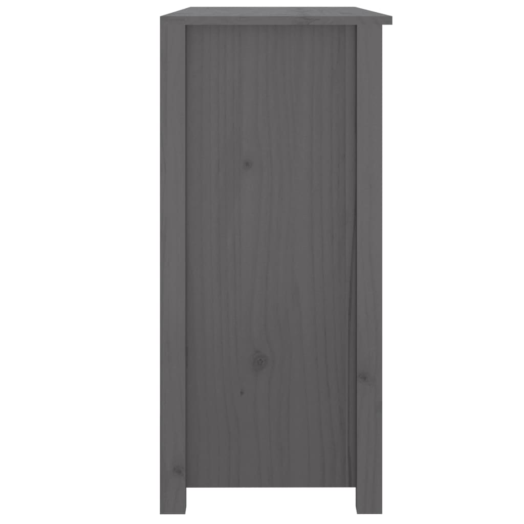 skænk 100x35x74 cm massivt fyrretræ grå