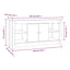 tv-bord 103x36,5x52 cm massivt fyrretræ sort