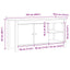 tv-bord 103x36,5x52 cm massivt fyrretræ