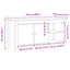 tv-bord 103x36,5x52 cm massivt fyrretræ gyldenbrun
