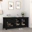 skoreol 110x38x45,5 cm massivt fyrretræ sort