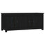 skoreol 110x38x45,5 cm massivt fyrretræ sort