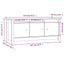 skoreol 110x38x45,5 cm massivt fyrretræ sort