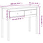 konsolbord 100x35x75 cm massivt fyrretræ gyldenbrun