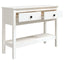 konsolbord 100x35x75 cm massivt fyrretræ hvid