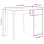 skrivebord 100x50x75 cm massivt fyrretræ