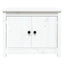 sofabord 71x49x55 cm massivt fyrretræ hvid