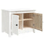 sofabord 71x49x55 cm massivt fyrretræ hvid